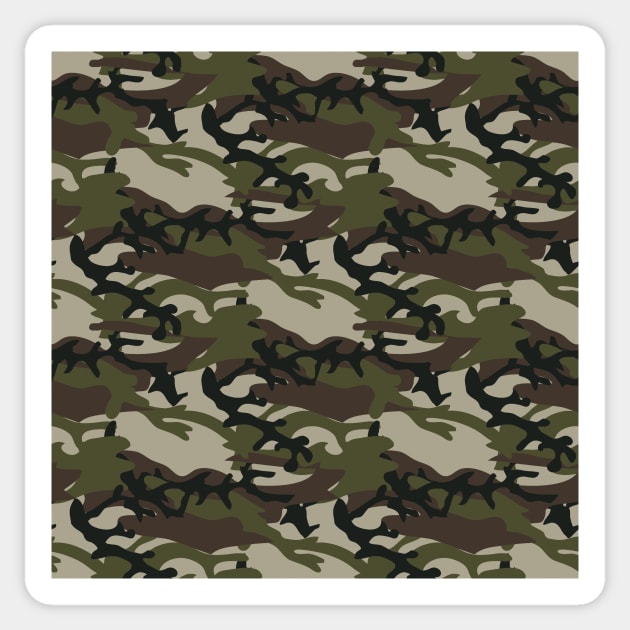 Woodland Army Camouflage Pattern Sticker by Blue Planet Boutique